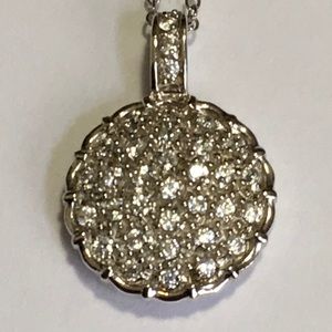 LONDON MANORI White Caviar 925 Diamond Necklace.